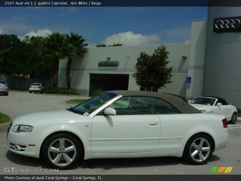 Ibis White / Beige 2007 Audi A4 3.2 quattro Cabriolet
