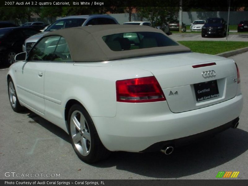 Ibis White / Beige 2007 Audi A4 3.2 quattro Cabriolet
