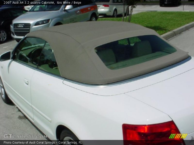 Ibis White / Beige 2007 Audi A4 3.2 quattro Cabriolet