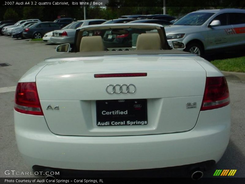 Ibis White / Beige 2007 Audi A4 3.2 quattro Cabriolet