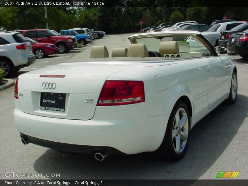Ibis White / Beige 2007 Audi A4 3.2 quattro Cabriolet