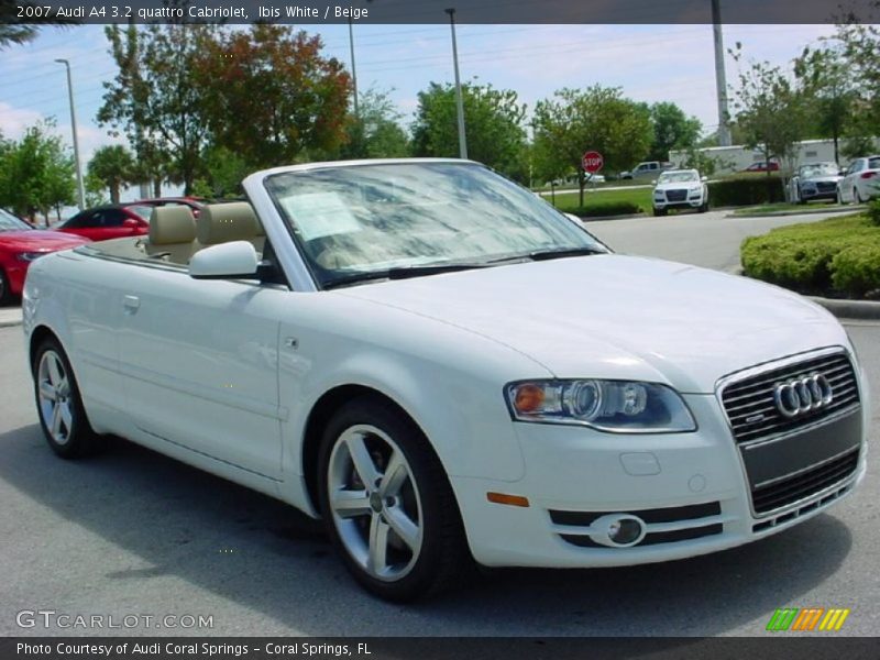 Ibis White / Beige 2007 Audi A4 3.2 quattro Cabriolet