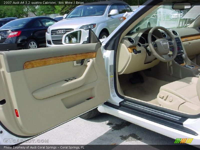 Ibis White / Beige 2007 Audi A4 3.2 quattro Cabriolet