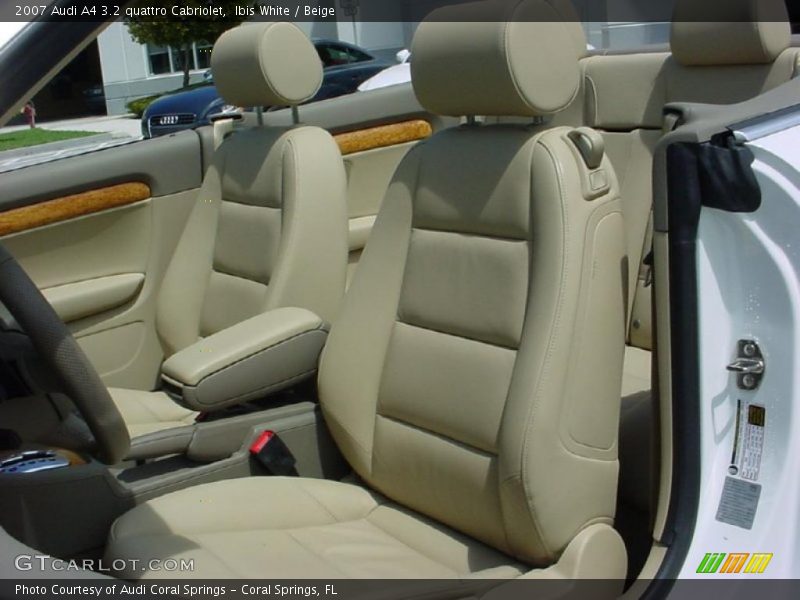 Ibis White / Beige 2007 Audi A4 3.2 quattro Cabriolet