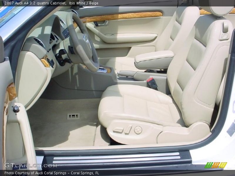 Ibis White / Beige 2007 Audi A4 3.2 quattro Cabriolet
