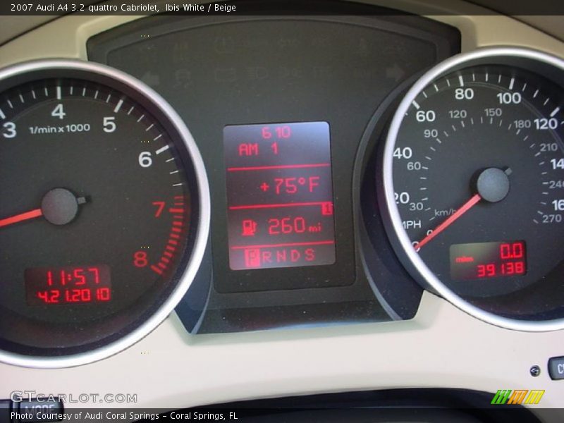 Ibis White / Beige 2007 Audi A4 3.2 quattro Cabriolet