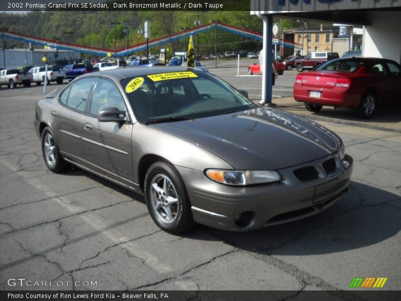 Dark Bronzmist Metallic / Dark Taupe 2002 Pontiac Grand Prix SE Sedan