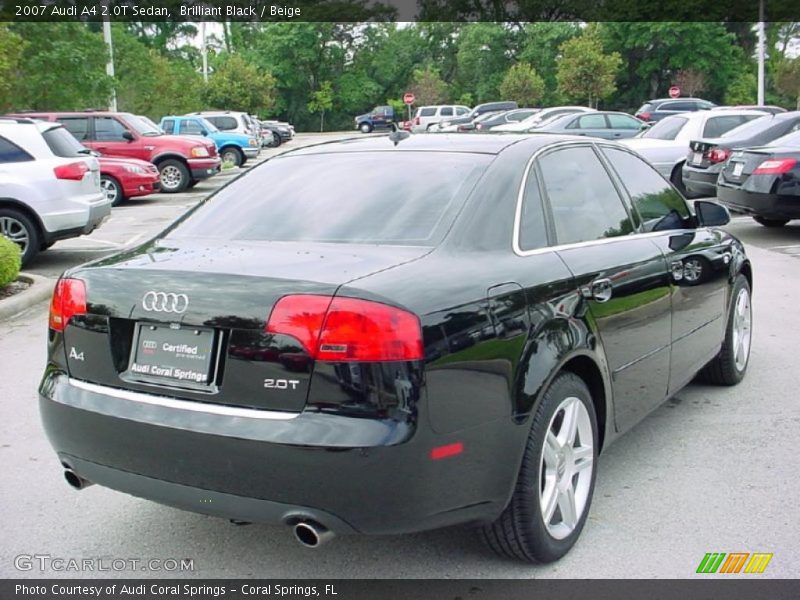 Brilliant Black / Beige 2007 Audi A4 2.0T Sedan