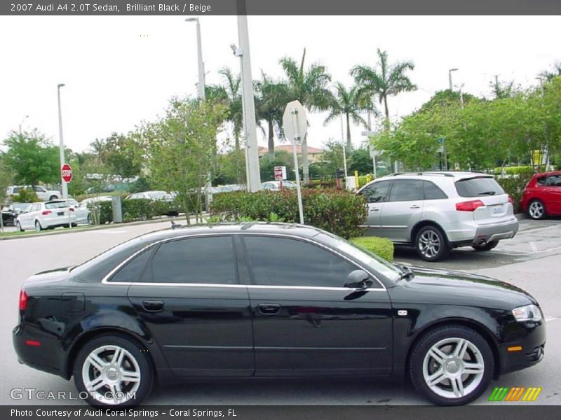 Brilliant Black / Beige 2007 Audi A4 2.0T Sedan