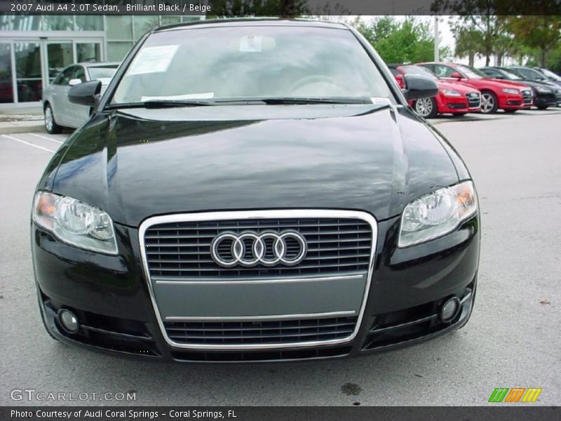 Brilliant Black / Beige 2007 Audi A4 2.0T Sedan