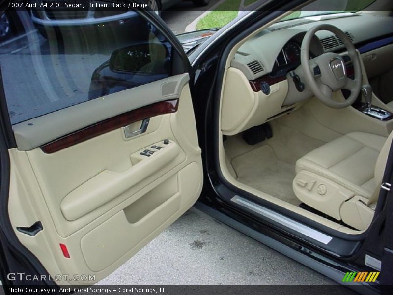 Brilliant Black / Beige 2007 Audi A4 2.0T Sedan