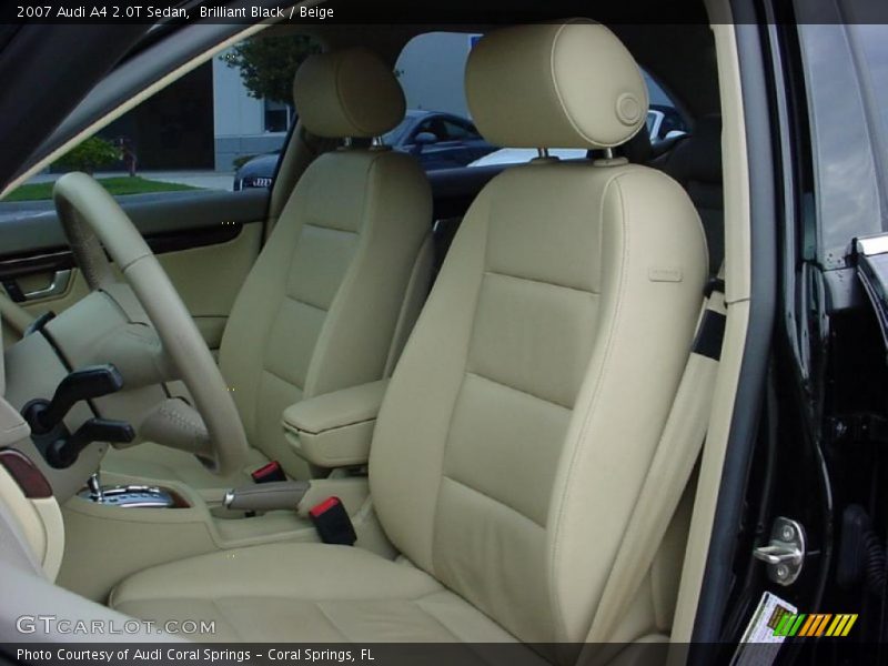 Brilliant Black / Beige 2007 Audi A4 2.0T Sedan