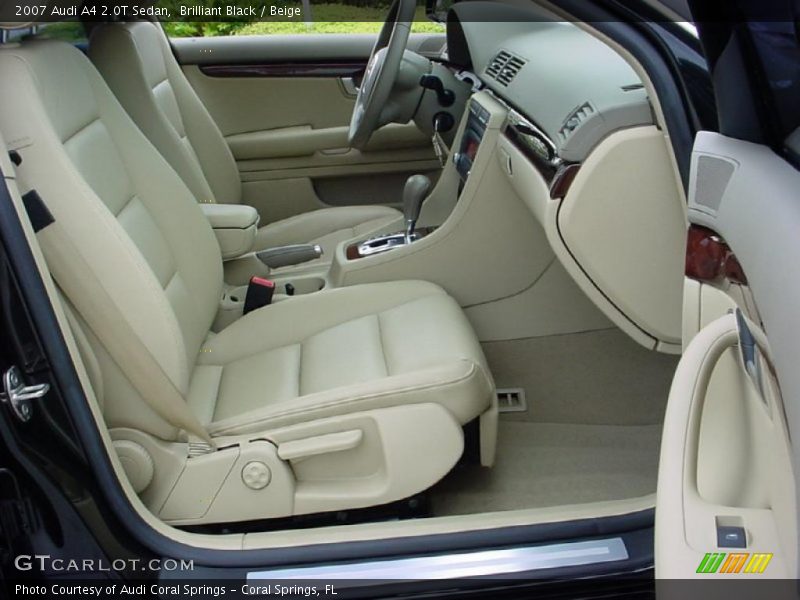 Brilliant Black / Beige 2007 Audi A4 2.0T Sedan