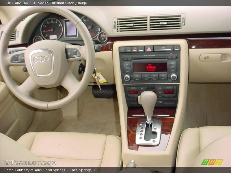 Brilliant Black / Beige 2007 Audi A4 2.0T Sedan