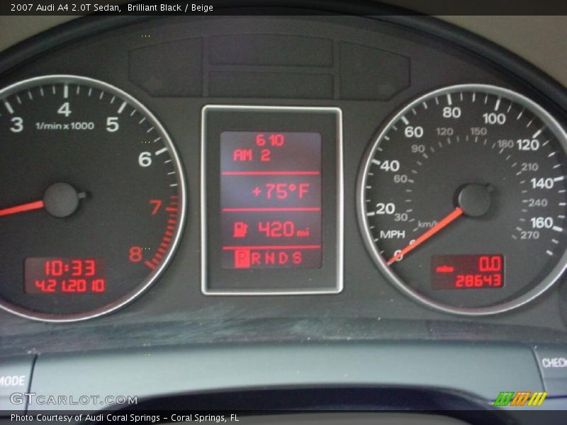 Brilliant Black / Beige 2007 Audi A4 2.0T Sedan