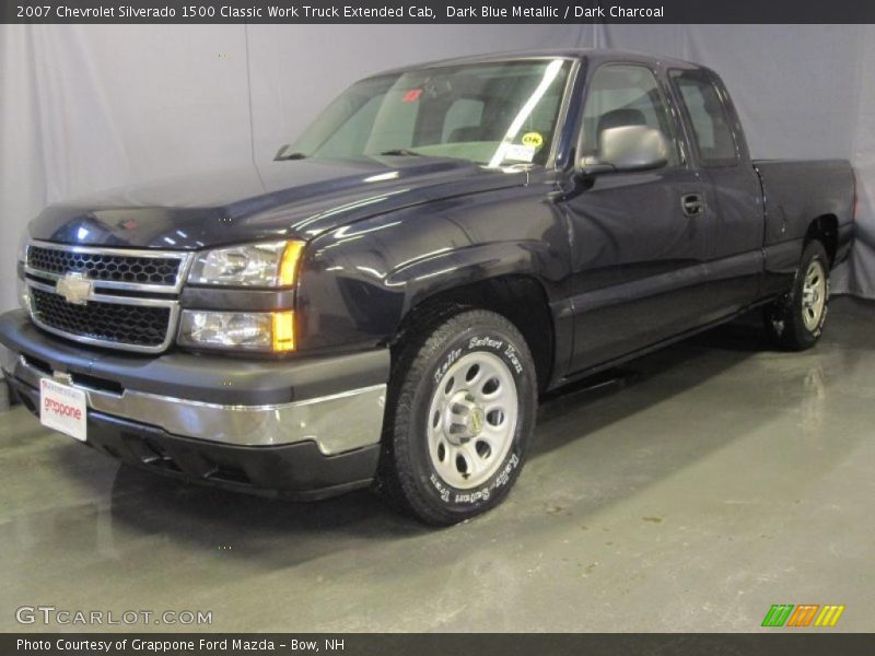 Dark Blue Metallic / Dark Charcoal 2007 Chevrolet Silverado 1500 Classic Work Truck Extended Cab