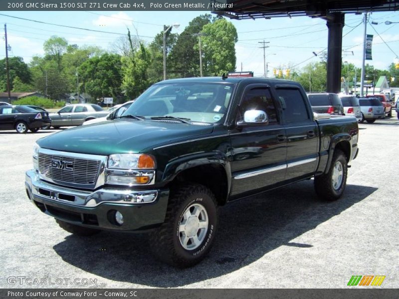 Polo Green Metallic / Neutral 2006 GMC Sierra 1500 SLT Z71 Crew Cab 4x4