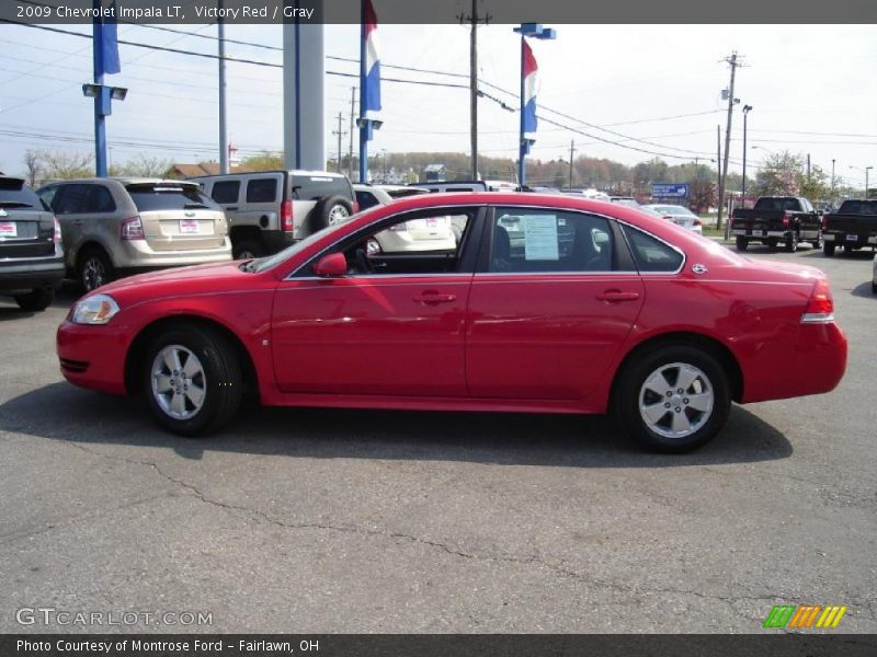 Victory Red / Gray 2009 Chevrolet Impala LT