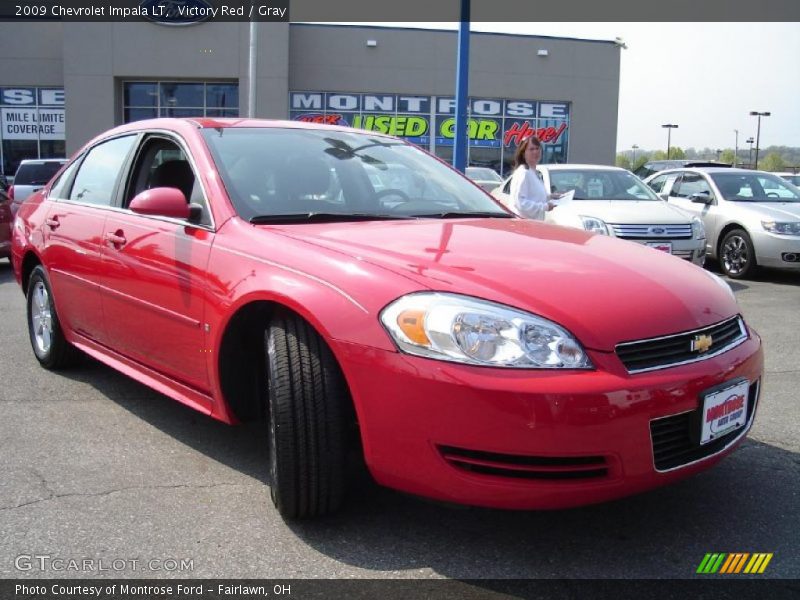 Victory Red / Gray 2009 Chevrolet Impala LT