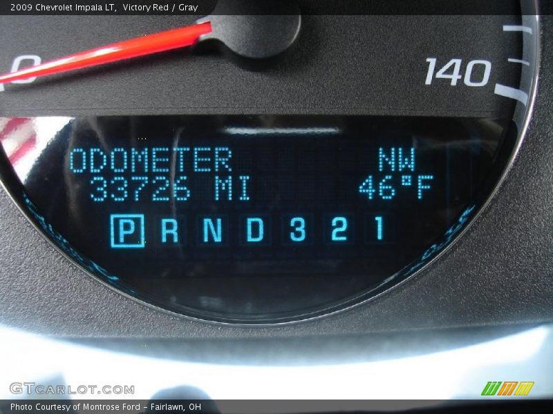 Victory Red / Gray 2009 Chevrolet Impala LT
