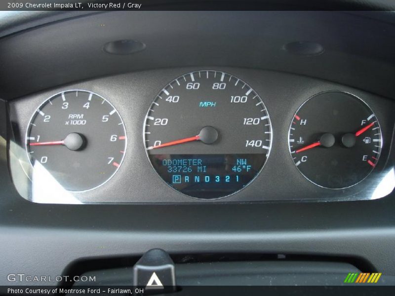 Victory Red / Gray 2009 Chevrolet Impala LT