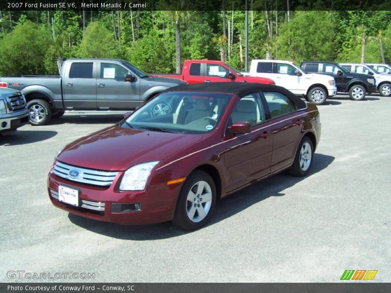 Merlot Metallic / Camel 2007 Ford Fusion SE V6