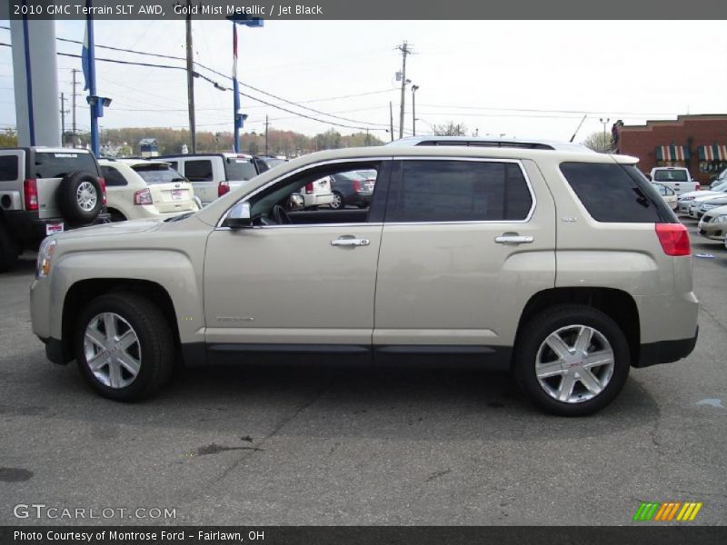 Gold Mist Metallic / Jet Black 2010 GMC Terrain SLT AWD