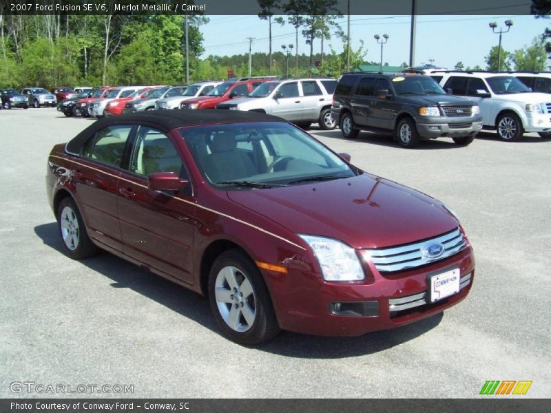 Merlot Metallic / Camel 2007 Ford Fusion SE V6