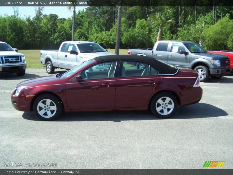 Merlot Metallic / Camel 2007 Ford Fusion SE V6