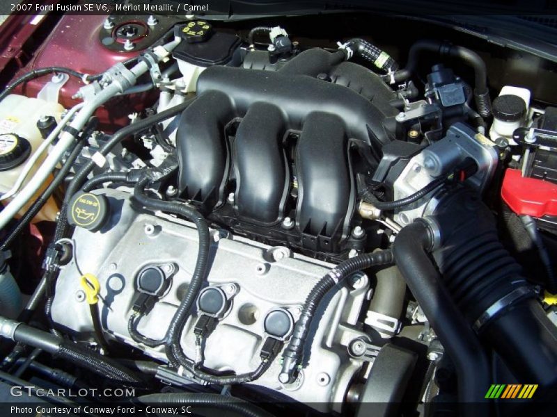 Merlot Metallic / Camel 2007 Ford Fusion SE V6