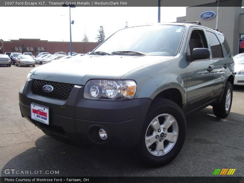 Titanium Green Metallic / Medium/Dark Flint 2007 Ford Escape XLT