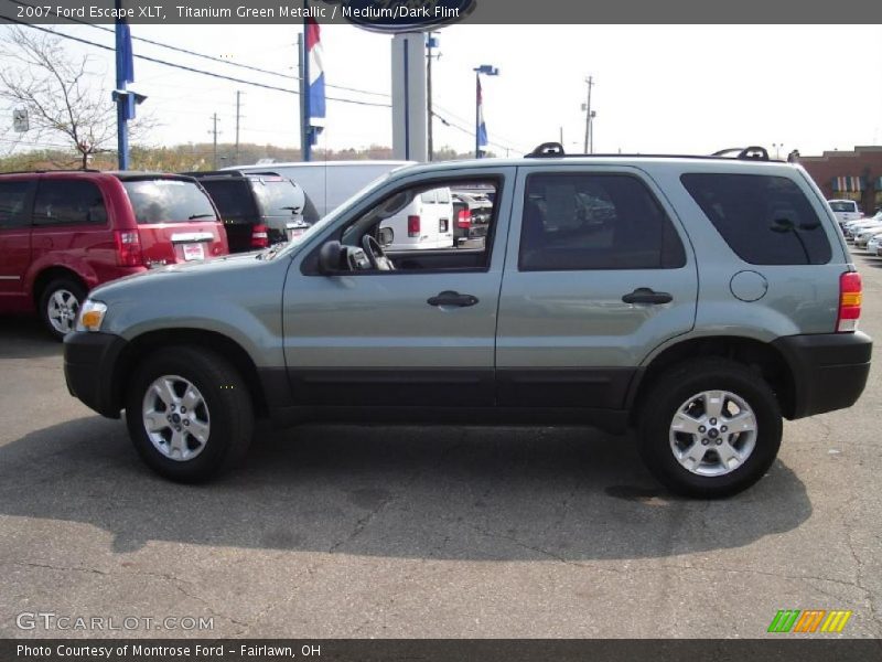 Titanium Green Metallic / Medium/Dark Flint 2007 Ford Escape XLT