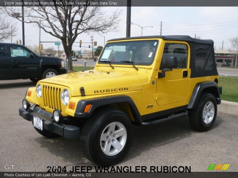 Solar Yellow / Dark Slate Gray 2004 Jeep Wrangler Rubicon 4x4