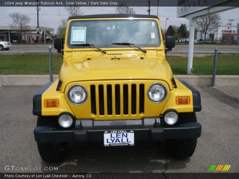 Solar Yellow / Dark Slate Gray 2004 Jeep Wrangler Rubicon 4x4