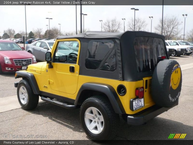 Solar Yellow / Dark Slate Gray 2004 Jeep Wrangler Rubicon 4x4