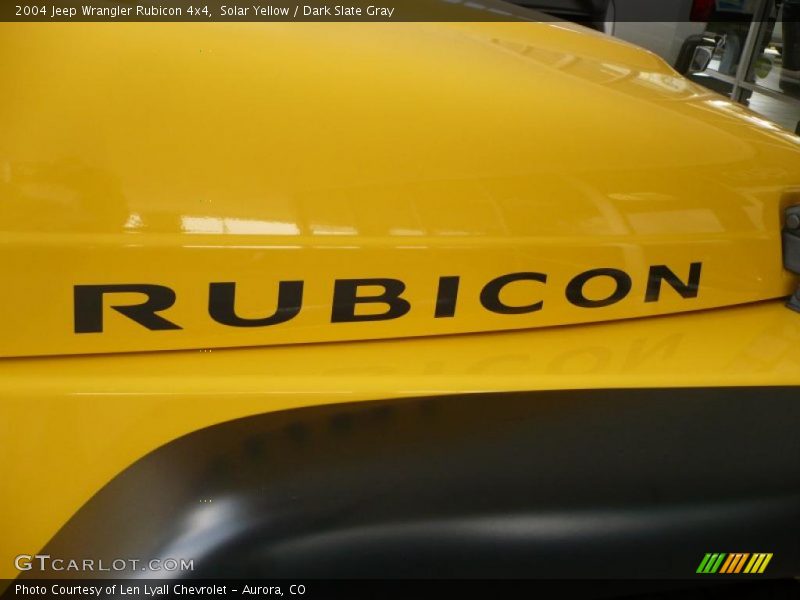 Solar Yellow / Dark Slate Gray 2004 Jeep Wrangler Rubicon 4x4
