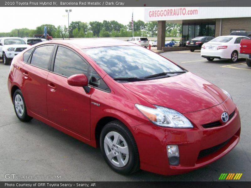 Barcelona Red Metallic / Dark Gray 2010 Toyota Prius Hybrid IV