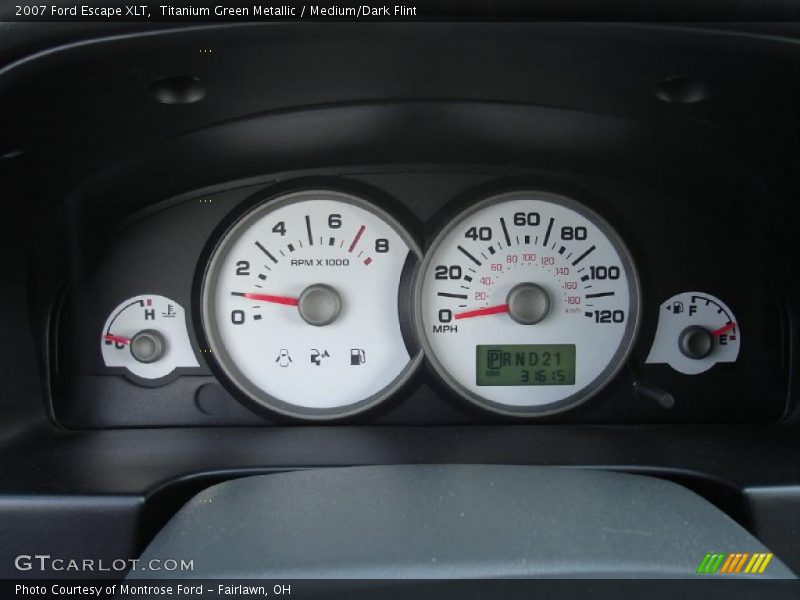 Titanium Green Metallic / Medium/Dark Flint 2007 Ford Escape XLT