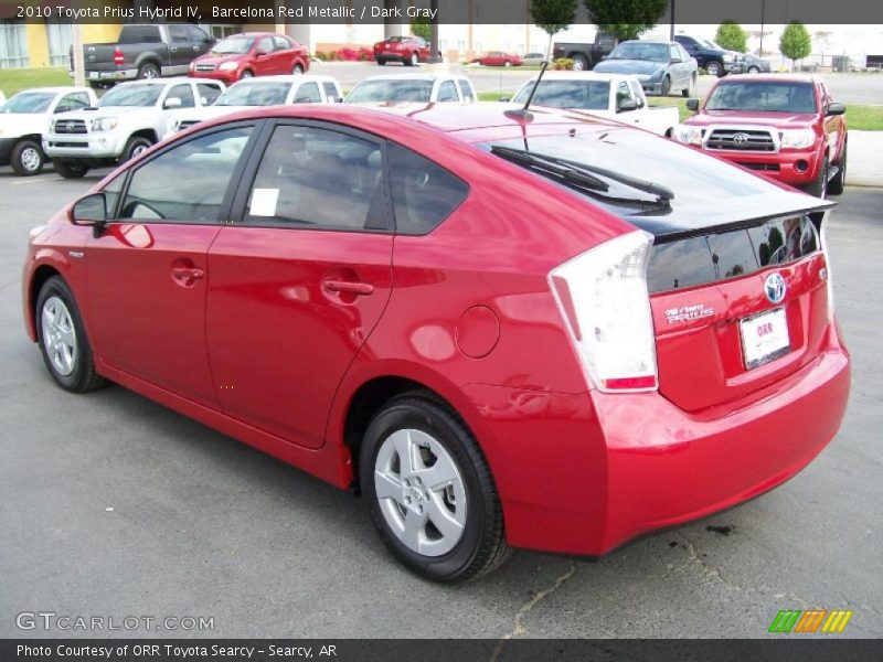 Barcelona Red Metallic / Dark Gray 2010 Toyota Prius Hybrid IV
