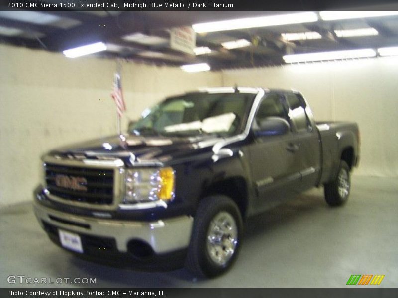Midnight Blue Metallic / Dark Titanium 2010 GMC Sierra 1500 Extended Cab