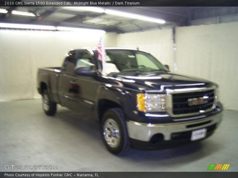 Midnight Blue Metallic / Dark Titanium 2010 GMC Sierra 1500 Extended Cab