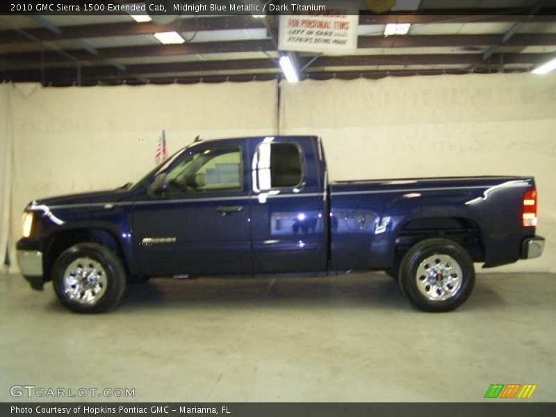 Midnight Blue Metallic / Dark Titanium 2010 GMC Sierra 1500 Extended Cab
