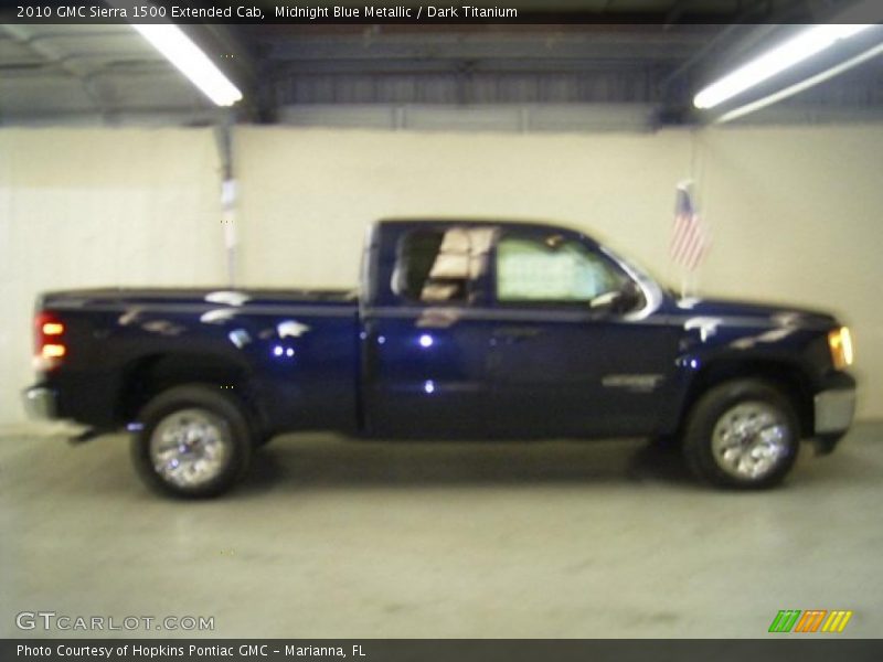 Midnight Blue Metallic / Dark Titanium 2010 GMC Sierra 1500 Extended Cab