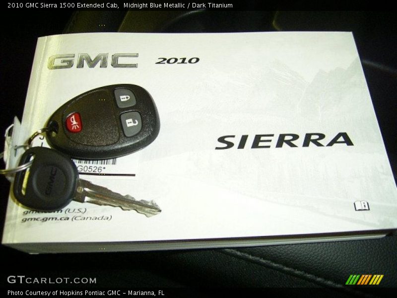 Midnight Blue Metallic / Dark Titanium 2010 GMC Sierra 1500 Extended Cab