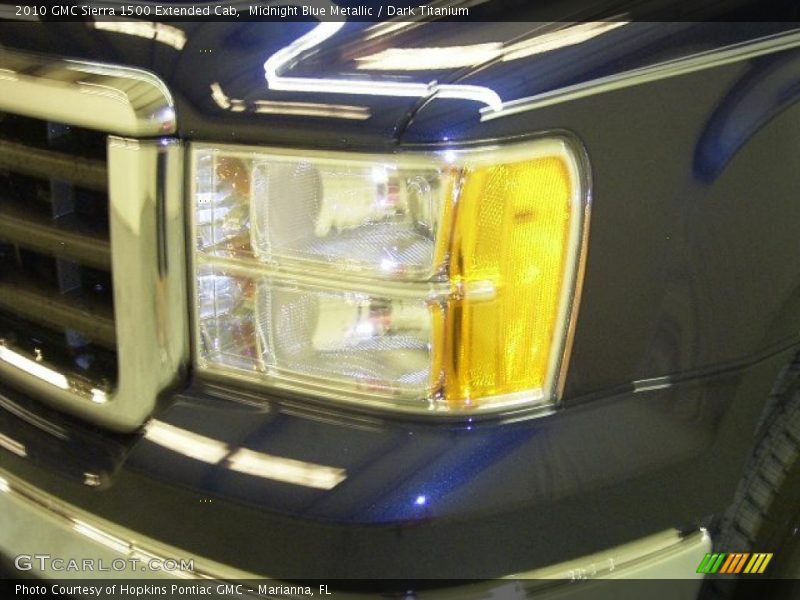 Midnight Blue Metallic / Dark Titanium 2010 GMC Sierra 1500 Extended Cab