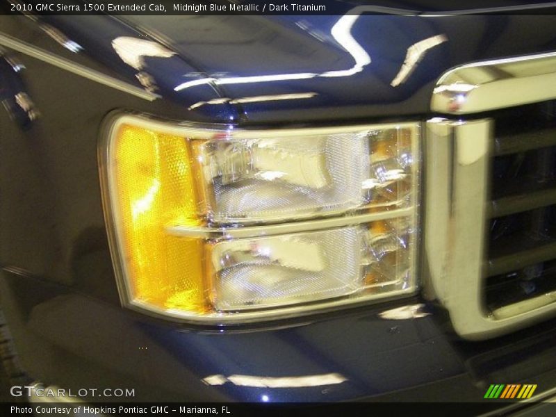 Midnight Blue Metallic / Dark Titanium 2010 GMC Sierra 1500 Extended Cab