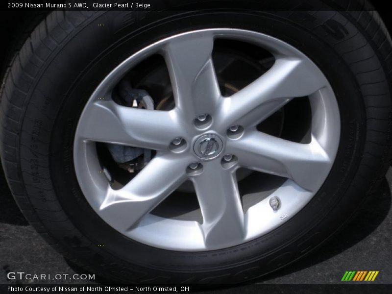 Glacier Pearl / Beige 2009 Nissan Murano S AWD