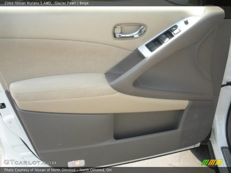 Glacier Pearl / Beige 2009 Nissan Murano S AWD