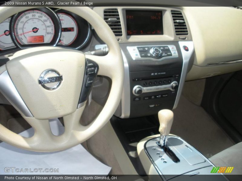 Glacier Pearl / Beige 2009 Nissan Murano S AWD
