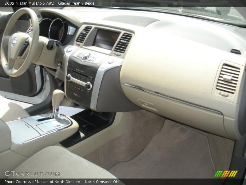 Glacier Pearl / Beige 2009 Nissan Murano S AWD